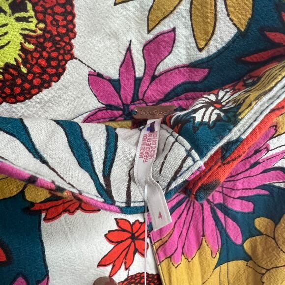 Free People Tessa Tapered Floral Trousers Multicolor Size 4 NEW - Picture 11 of 11